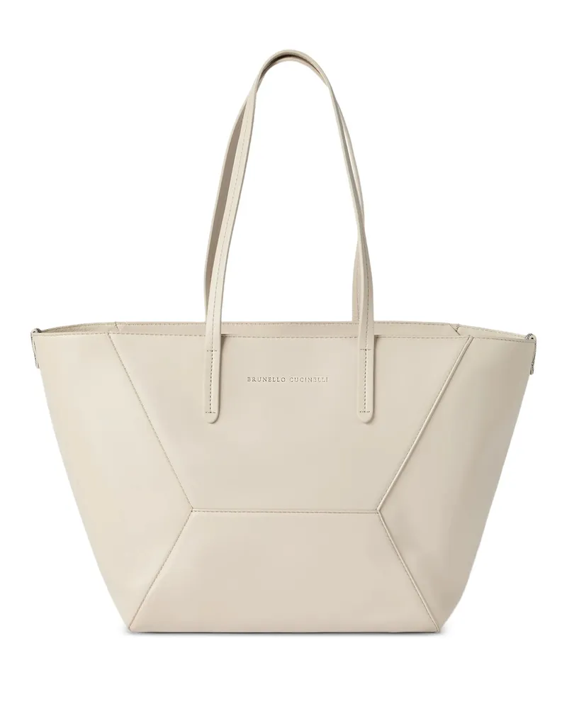 Brunello Cucinelli Small Duo Tote Bag Neutrals