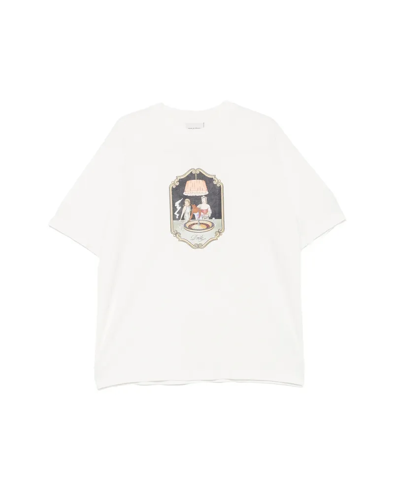 Drôle de Monsieur Casino Scene Printed T-shirt White
