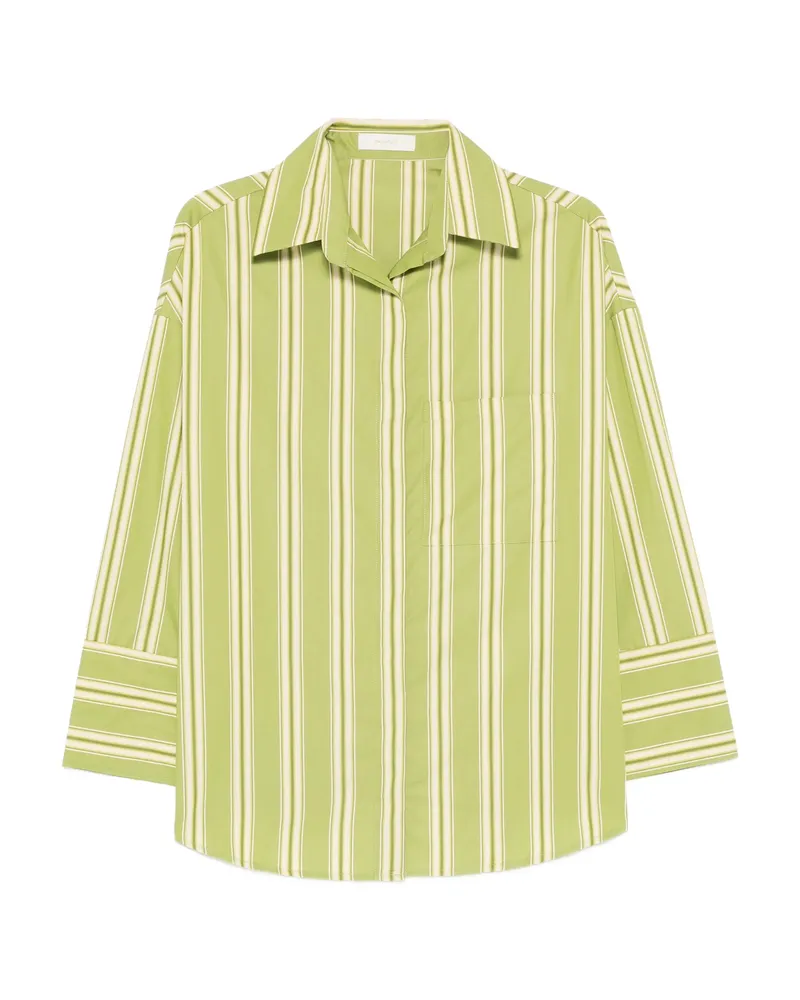 Faithfull The Brand Clemente Striped Pattern Shirt Green