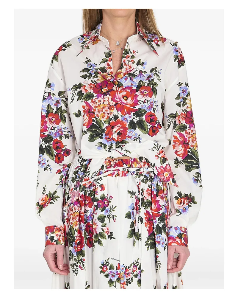 Dolce & Gabbana Floral-print Shirt White