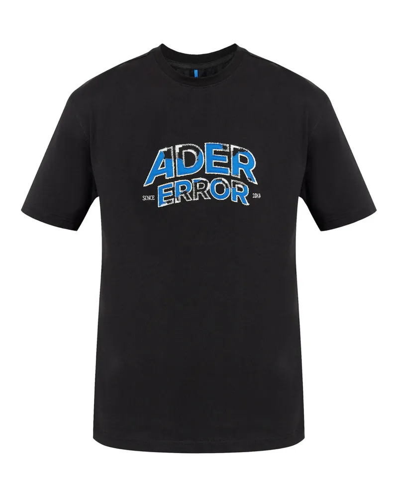 Adererror Logo-embroidered Drop Shoulder T-shirt Black