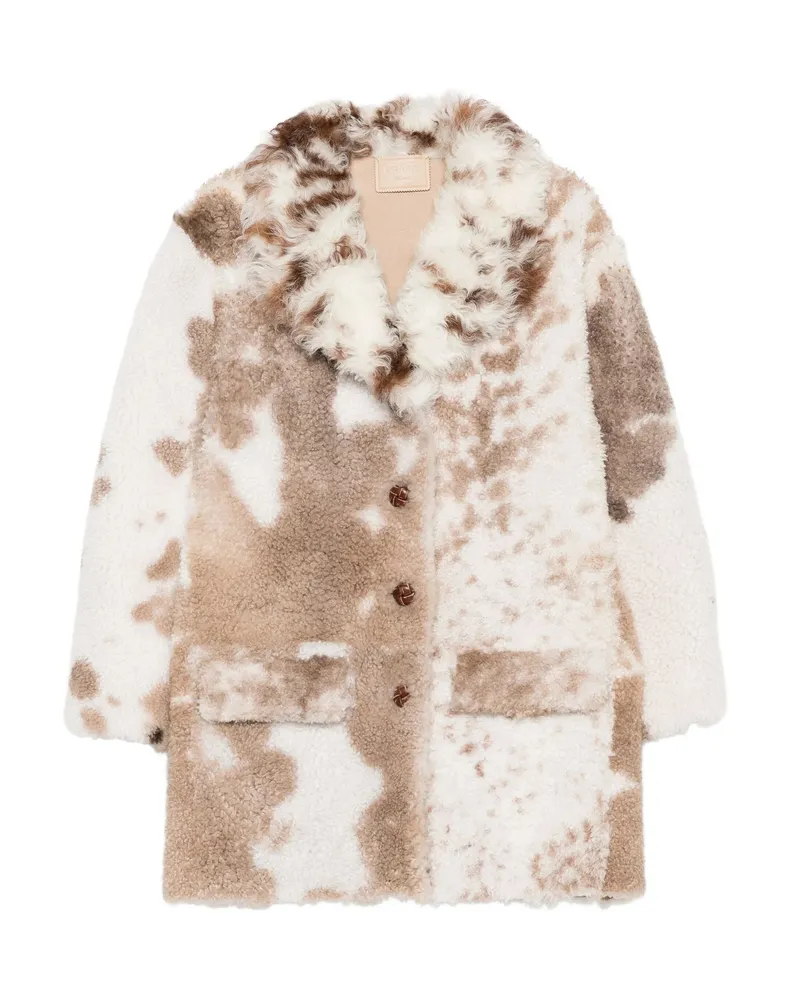 Prada Patterned Coat White