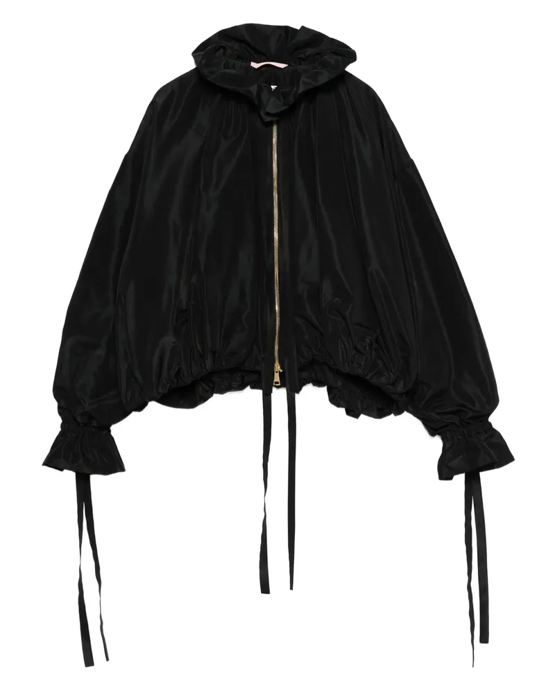 Vivetta Ruffled Zip-front Jacket Black