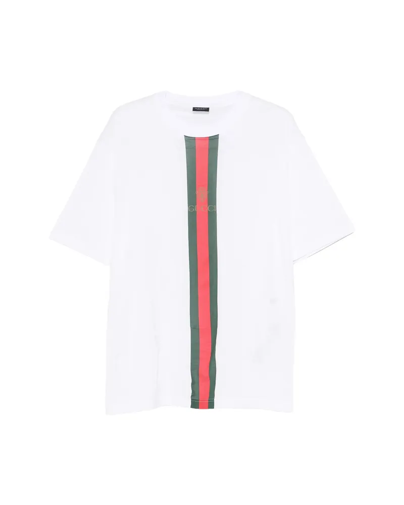 Gucci Web-stripe Logo-print T-shirt White