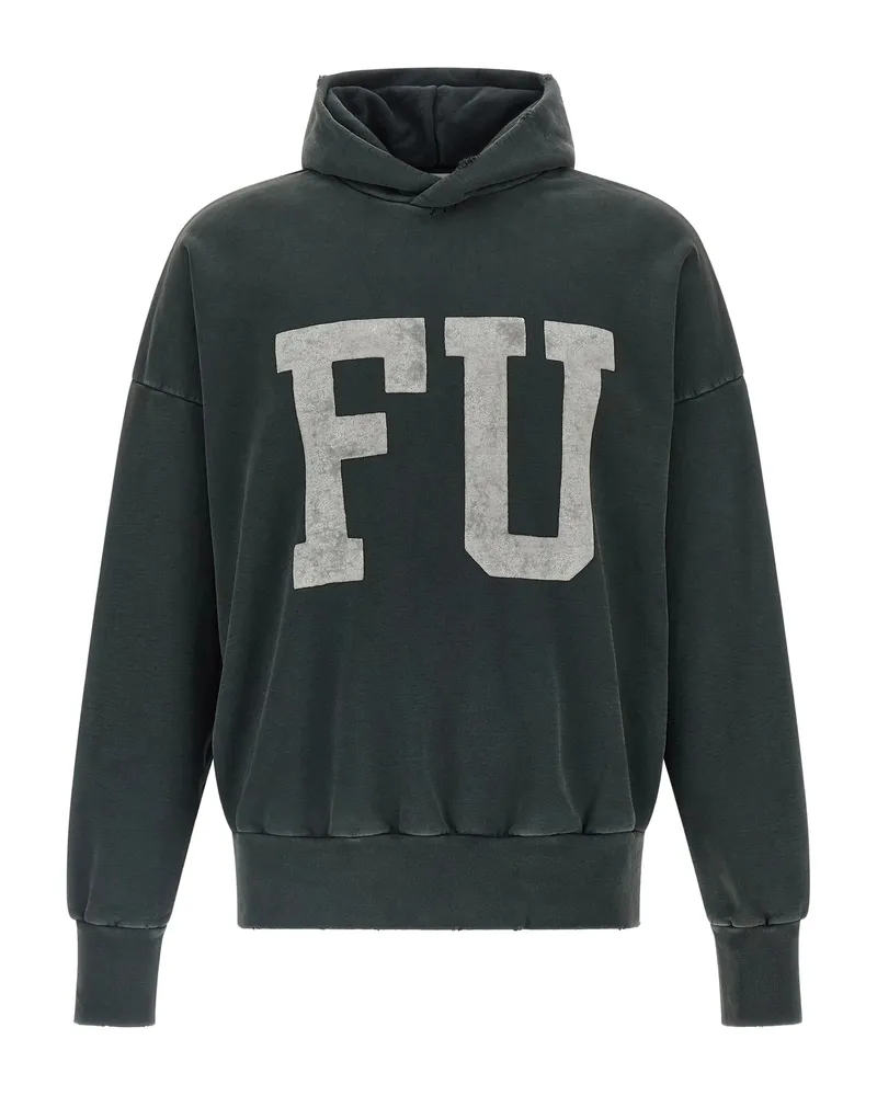 Fear of God Print Long-sleeved Hoodie Black