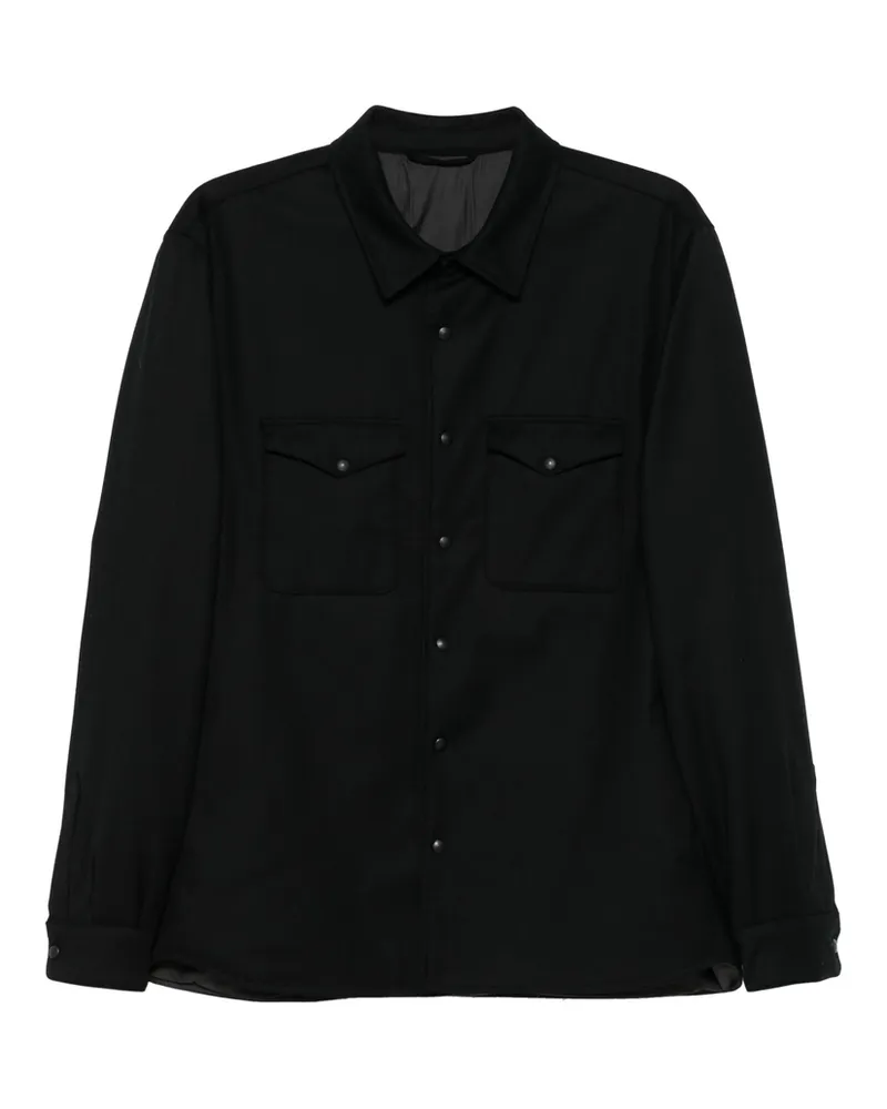 ERALDO Virgin Wool Shirt Jacket Black