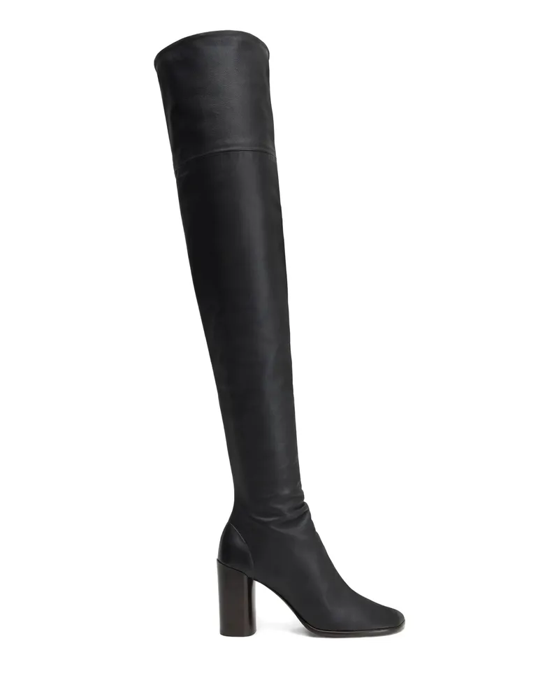 Christophe Lemaire Glove High Boots With 80mm Heel Black