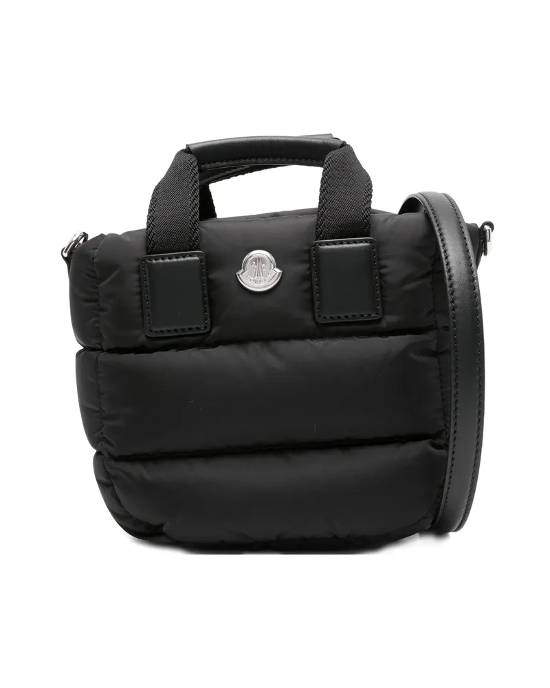 Moncler Mini Padded Logo-plaque Tote Bag Black