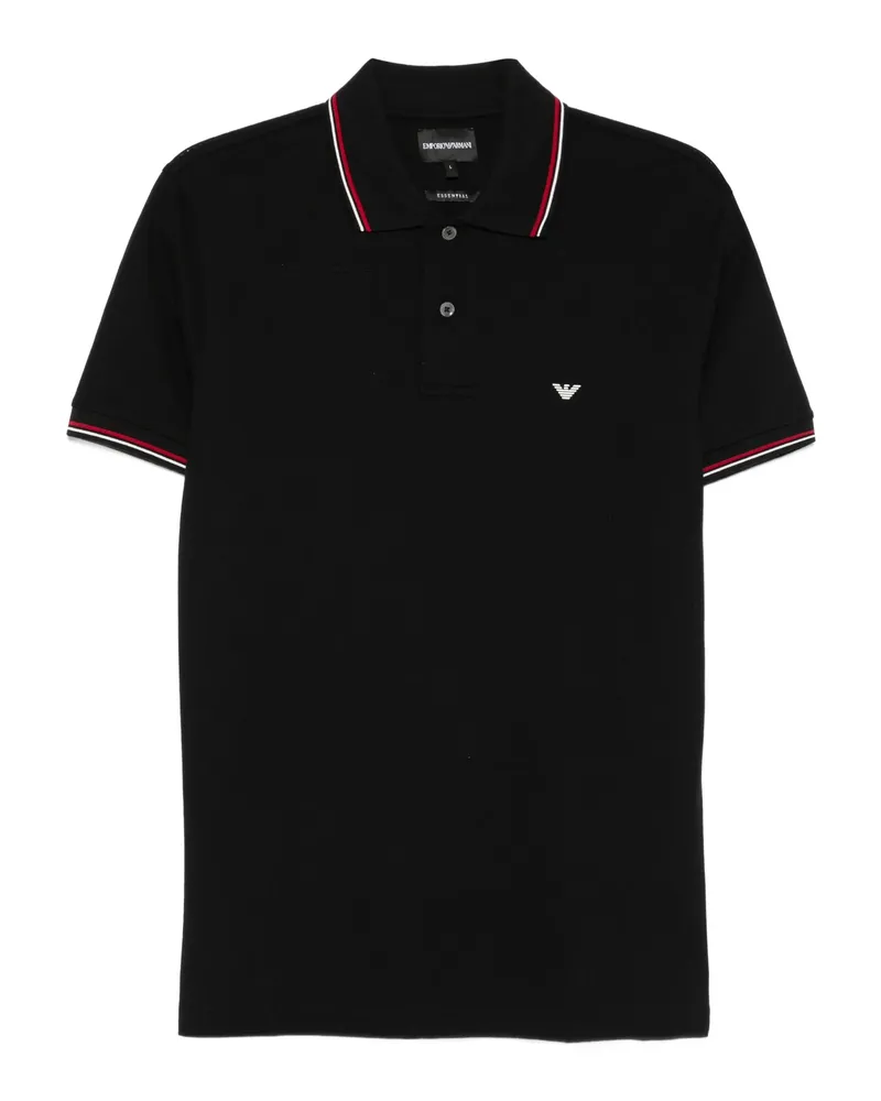 Emporio Armani Tipped-collar Polo Shirt Black