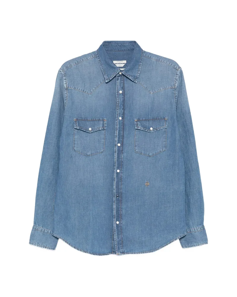 Jacob Cohën Point-collar Denim Shirt Blue