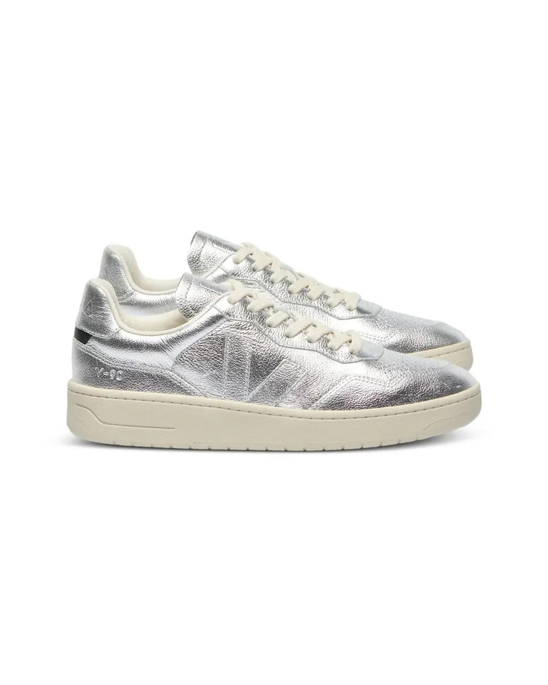 VEJA V-90 Logo-detail Sneakers Silver