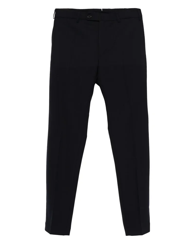 Incotex Flat-front Trousers Blue