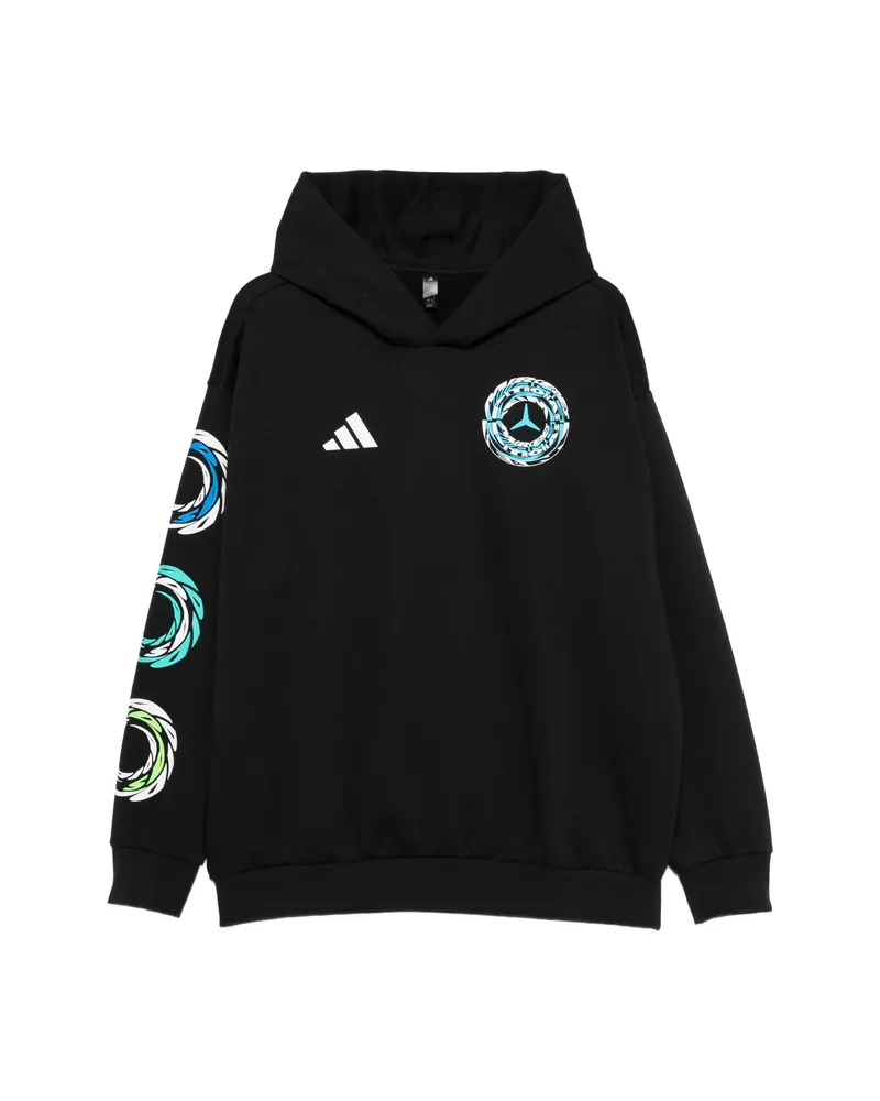 adidas X Mercedes-AMG Petronas Formula 1 Team Graphic-print Hoodie Black