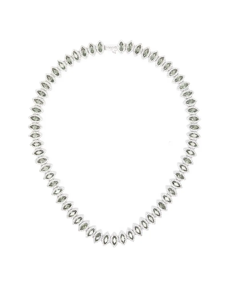 DARKAI Tennis Marquise-cut Crystal Necklace Silver