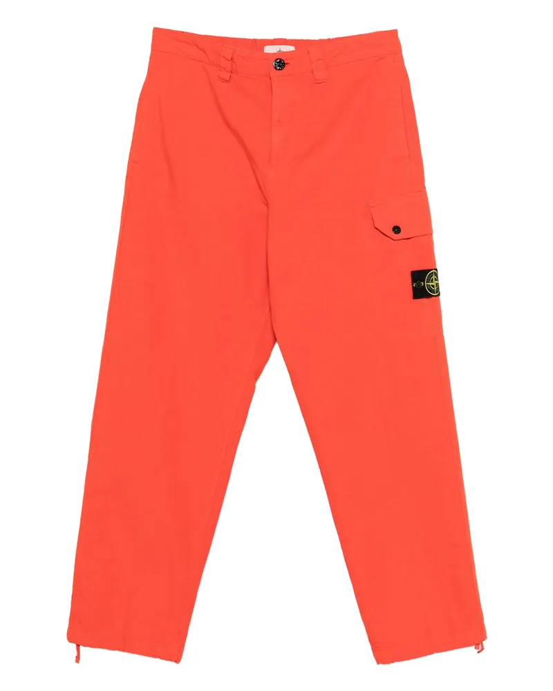 Stone Island Compass-badge Cargo Trousers Orange