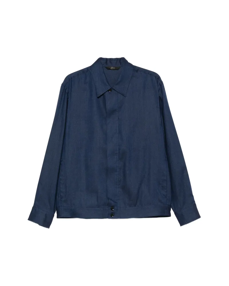 Brioni Zipped Shirt Jacket Blue