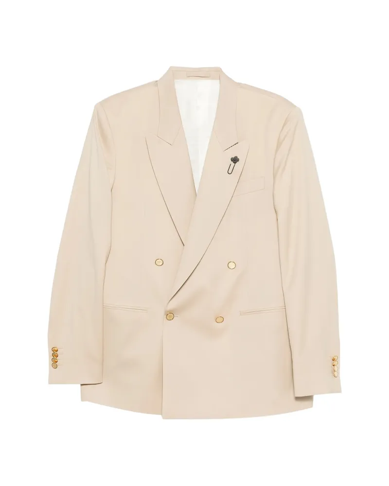 LARDINI Double-breasted Blazer Neutrals