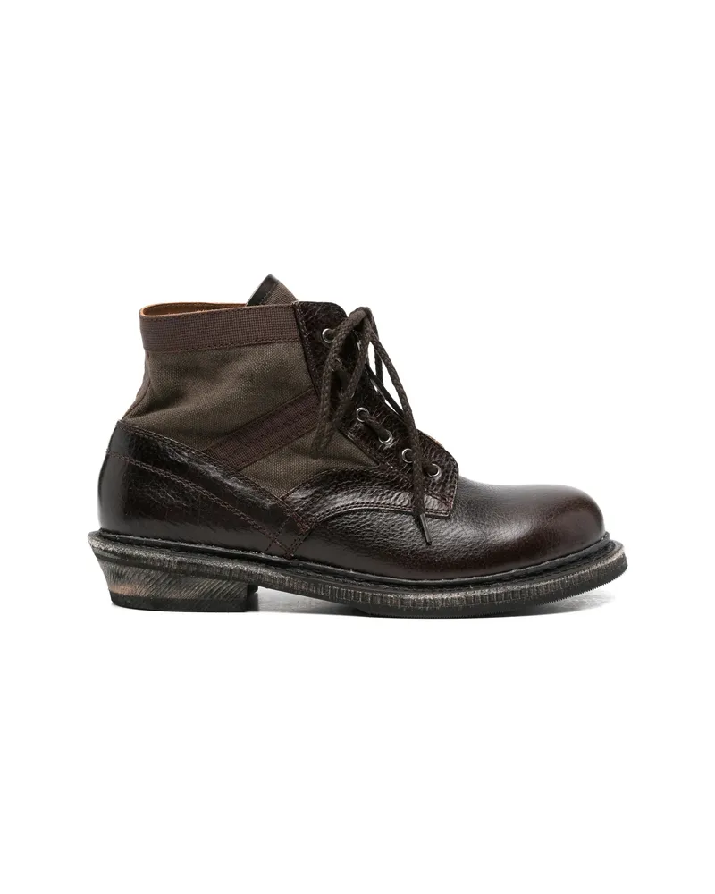 Our Legacy Bushline Panelled Lace-up Boots Brown