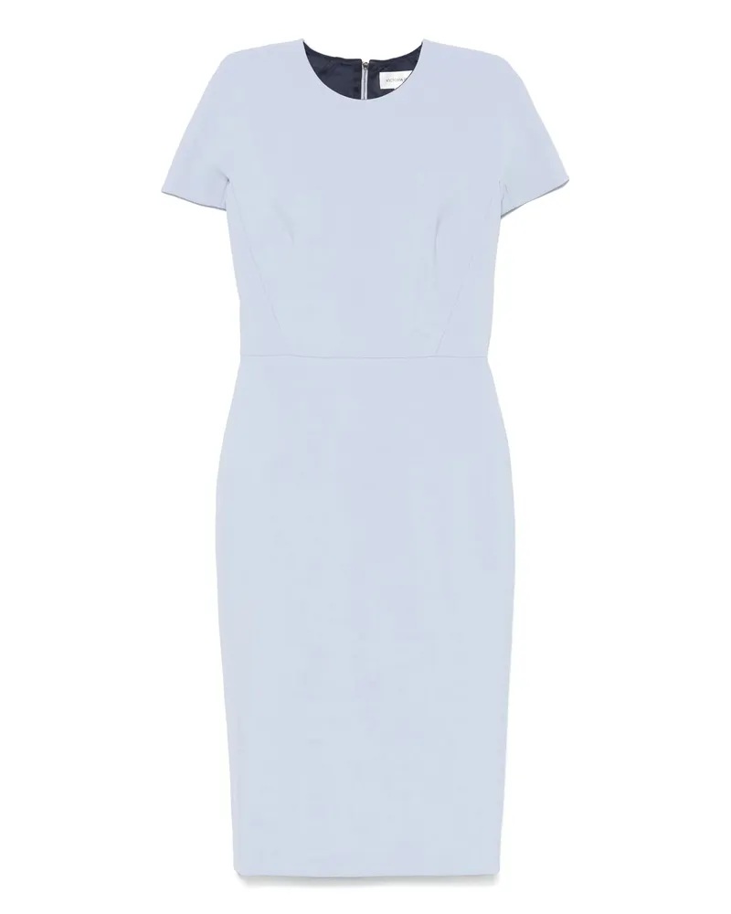 Victoria Beckham Crew-neck Midi Dress Blue