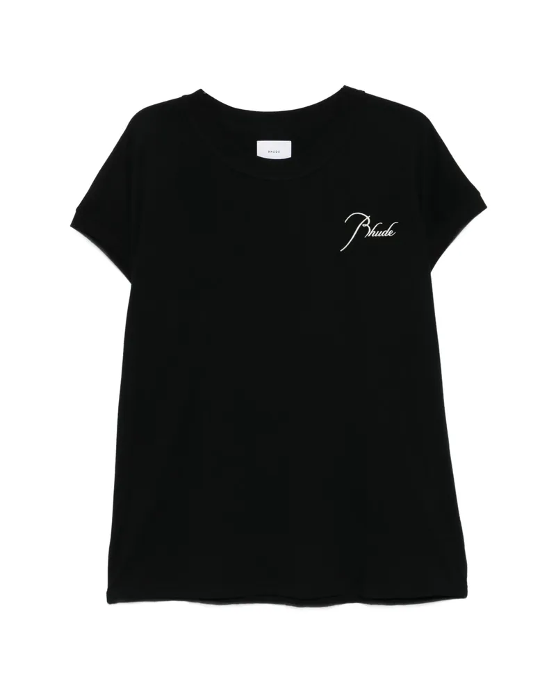 RHUDE Round-neck T-shirt Black