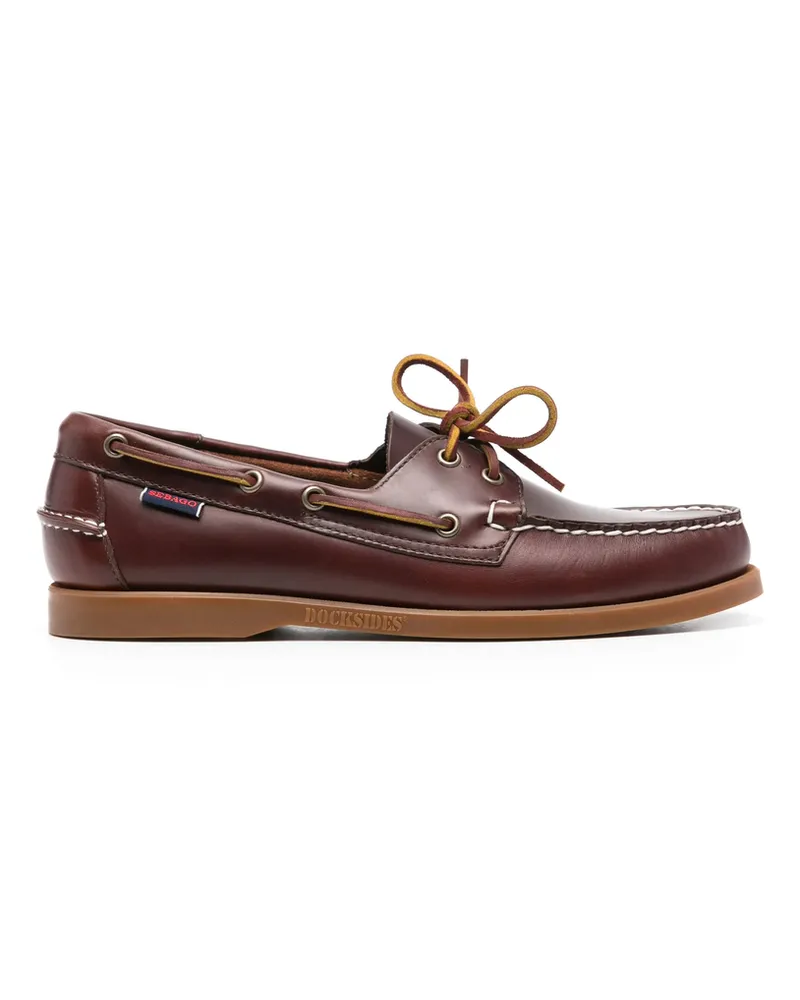 Sebago Leather Boat Shoes Brown