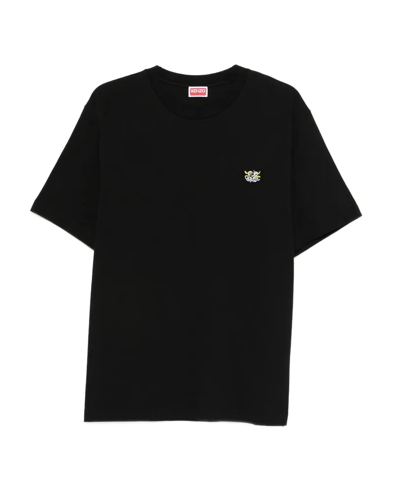 Kenzo Embroidered-patch T-shirt Black