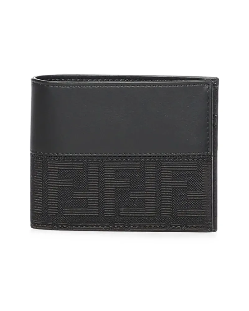 Fendi FF Logo Leather Wallet Black