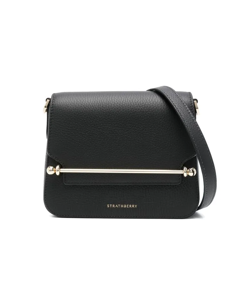 Strathberry Mini Ace Cross Body Bag Black