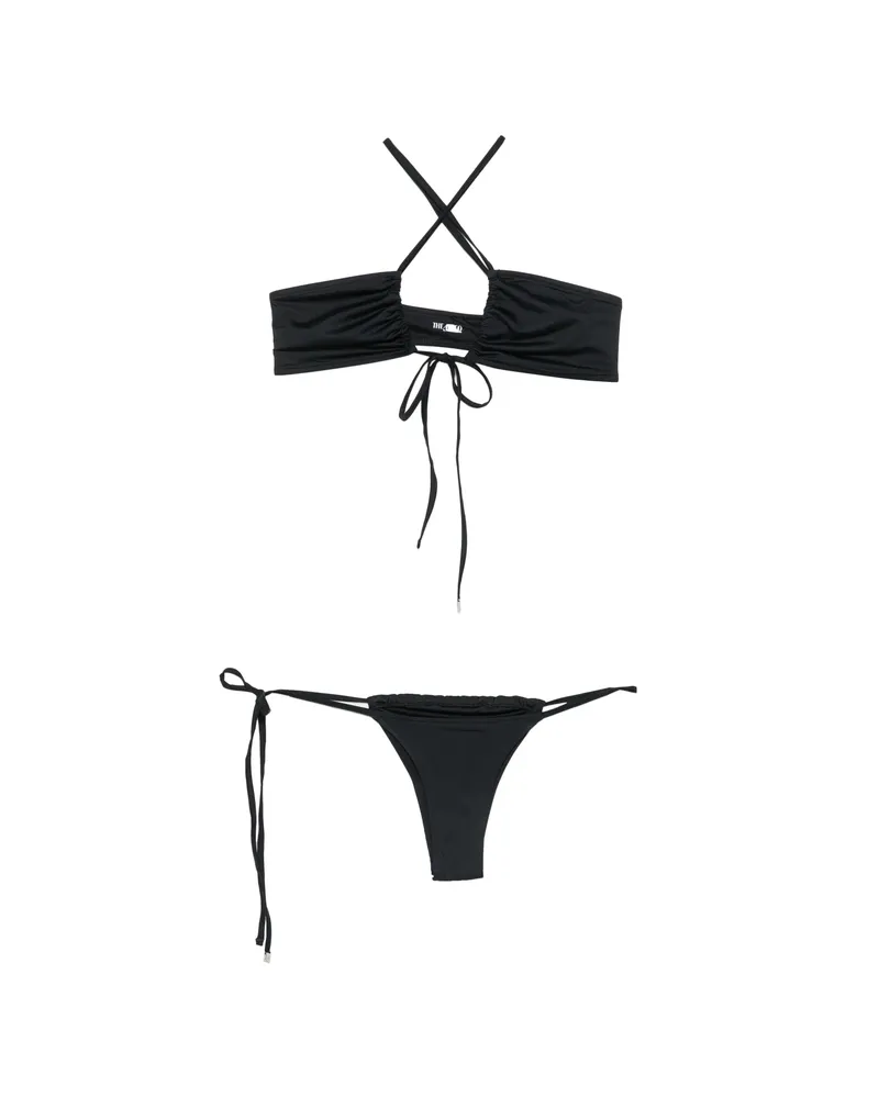 ATTICO Halterneck Side-tie Bikini Black
