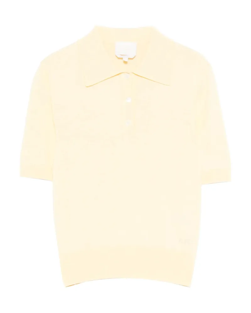A.P.C. A. p.c. Logo-detail Polo Top Yellow