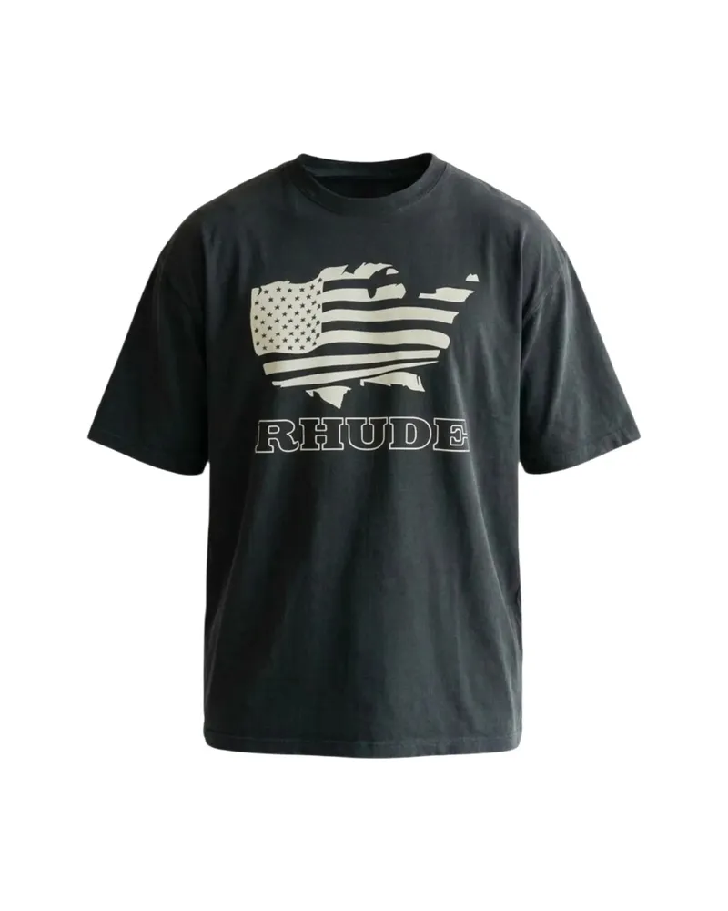 RHUDE Banner T-shirt Black