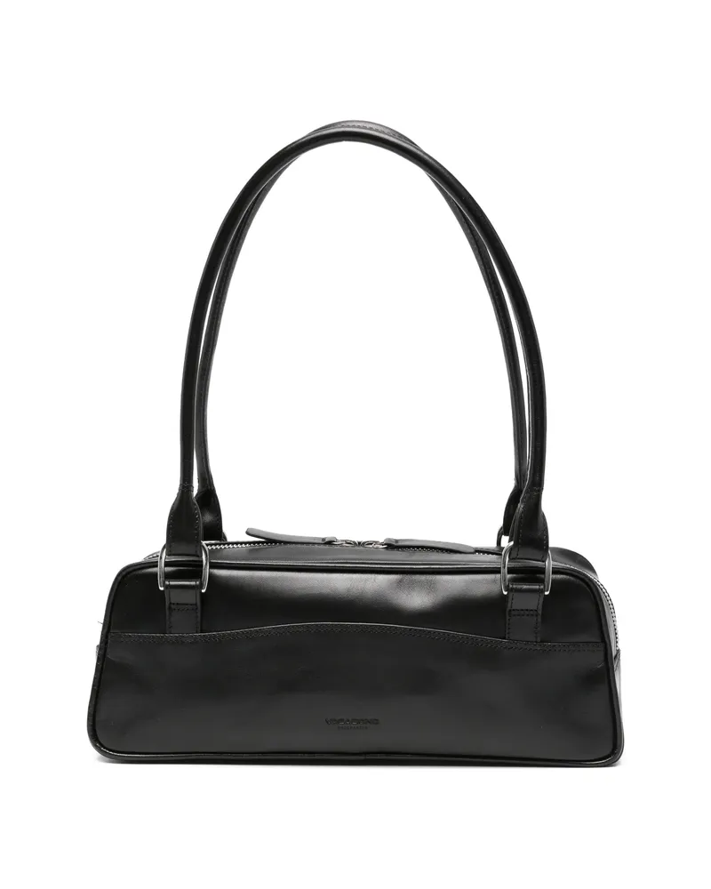 Vagabond Mini Nomi Logo-debossed Leather Shoulder Bag Black