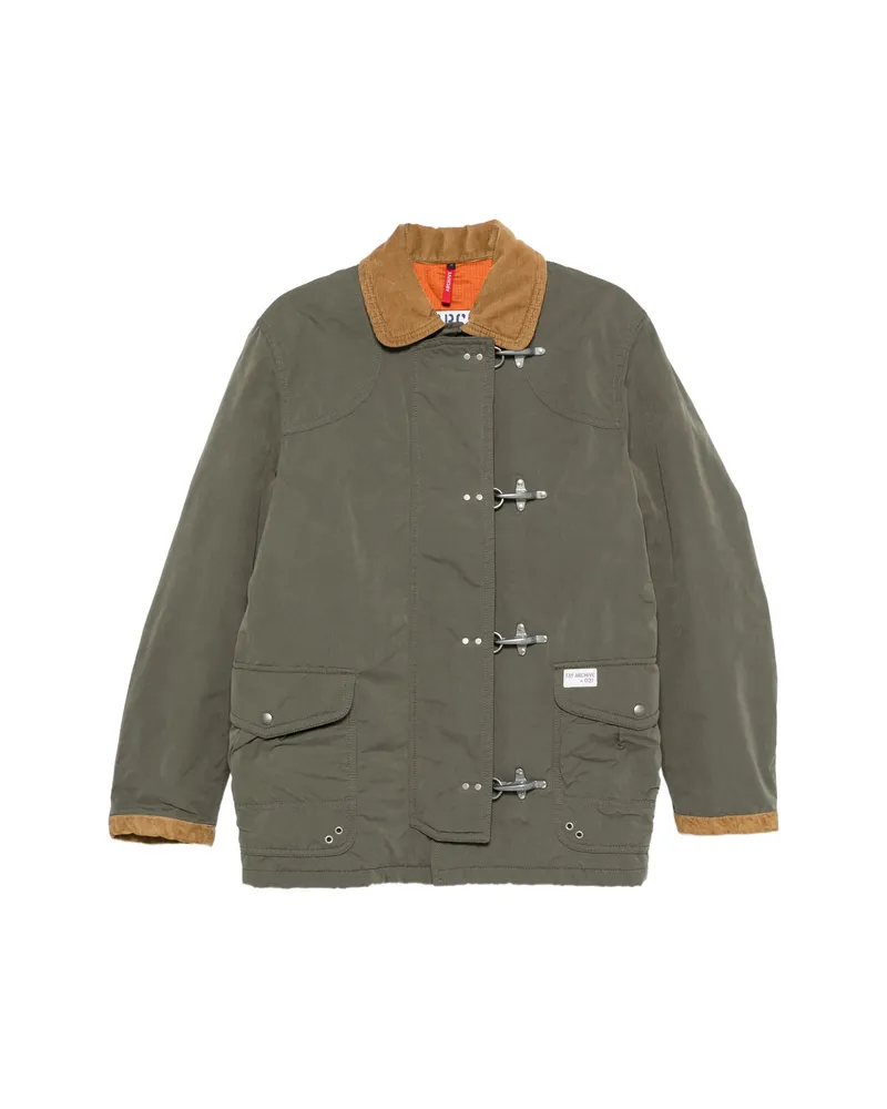 Fay Corduroy-collar Lobster-clasp Jacket Green