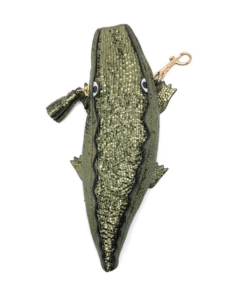 Anya Hindmarch Crocodile-shape Coin Pouch Green