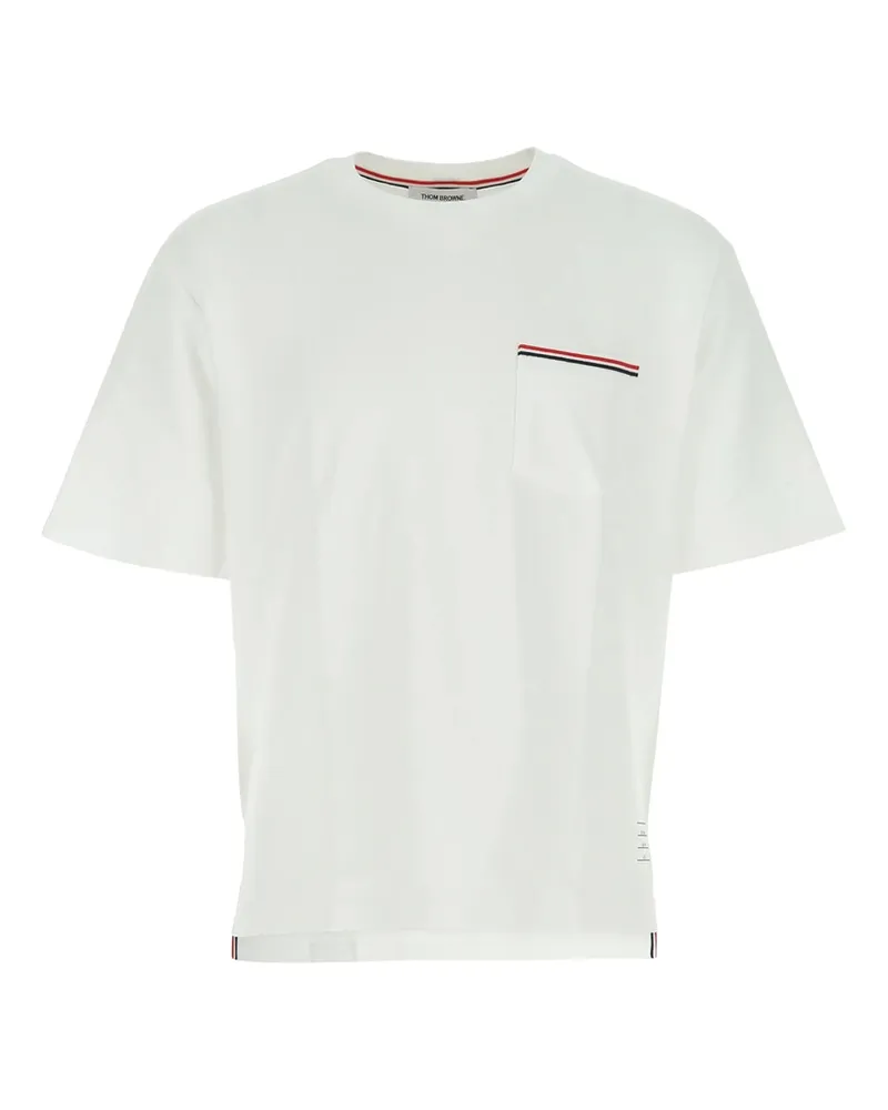 Thom Browne RWB-stripe Short-sleeve T-shirt White