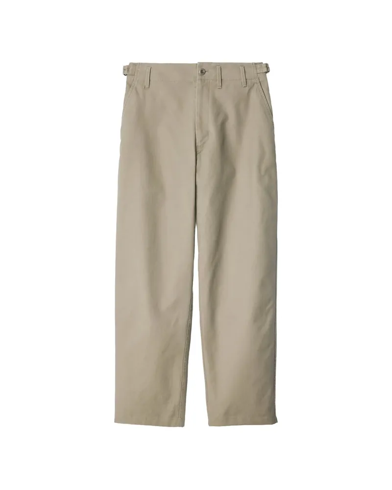 Christophe Lemaire Tapered Pants In Heavy Cotton Twill Neutrals