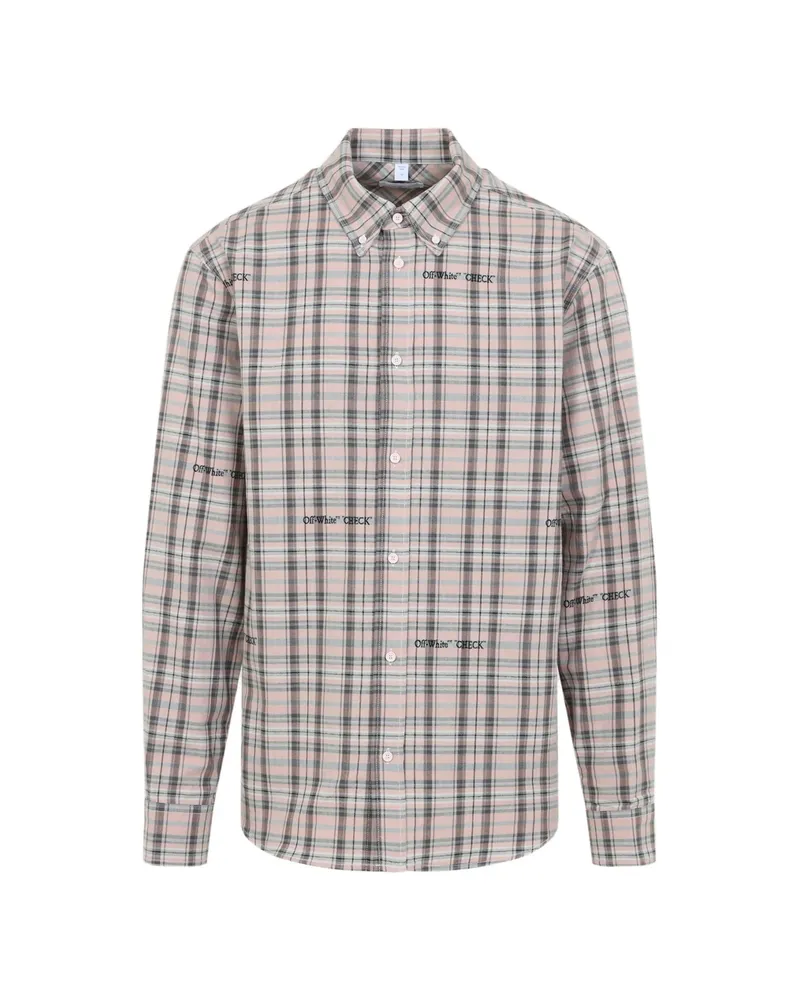 OFF-WHITE Off-white Check Logo Shirt Neutrals