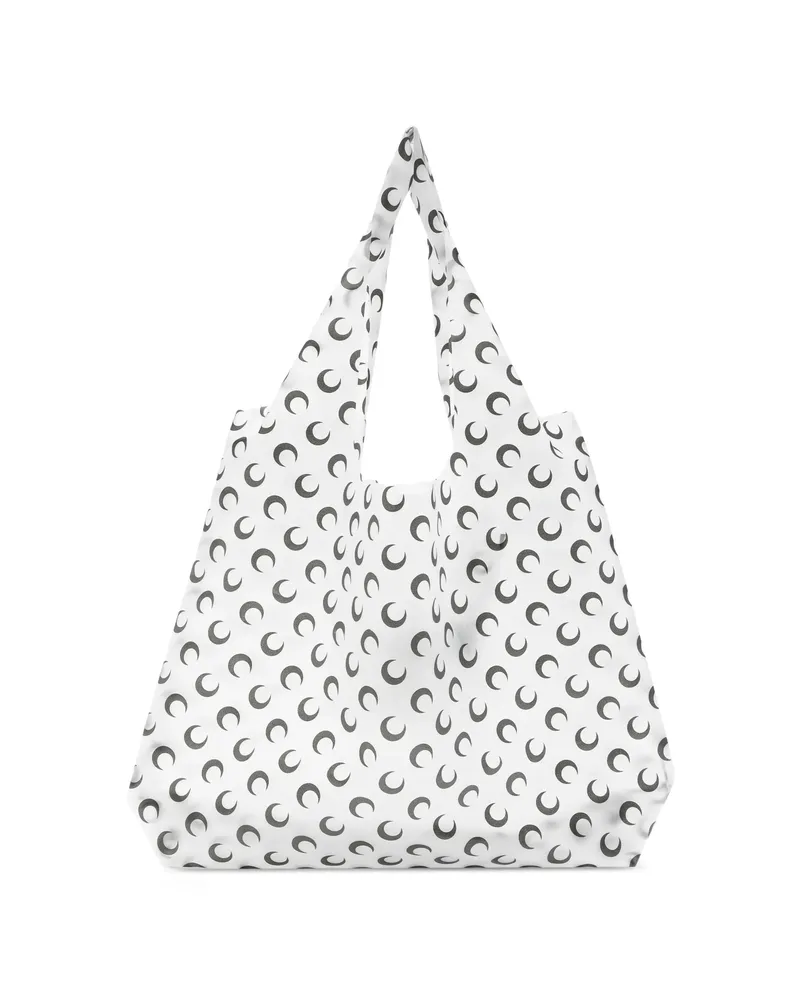 Marine Serre Moon-print Tote Bag White