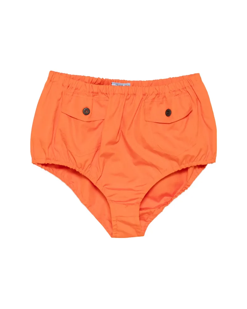 Prada Popline Pocket Shorts Orange