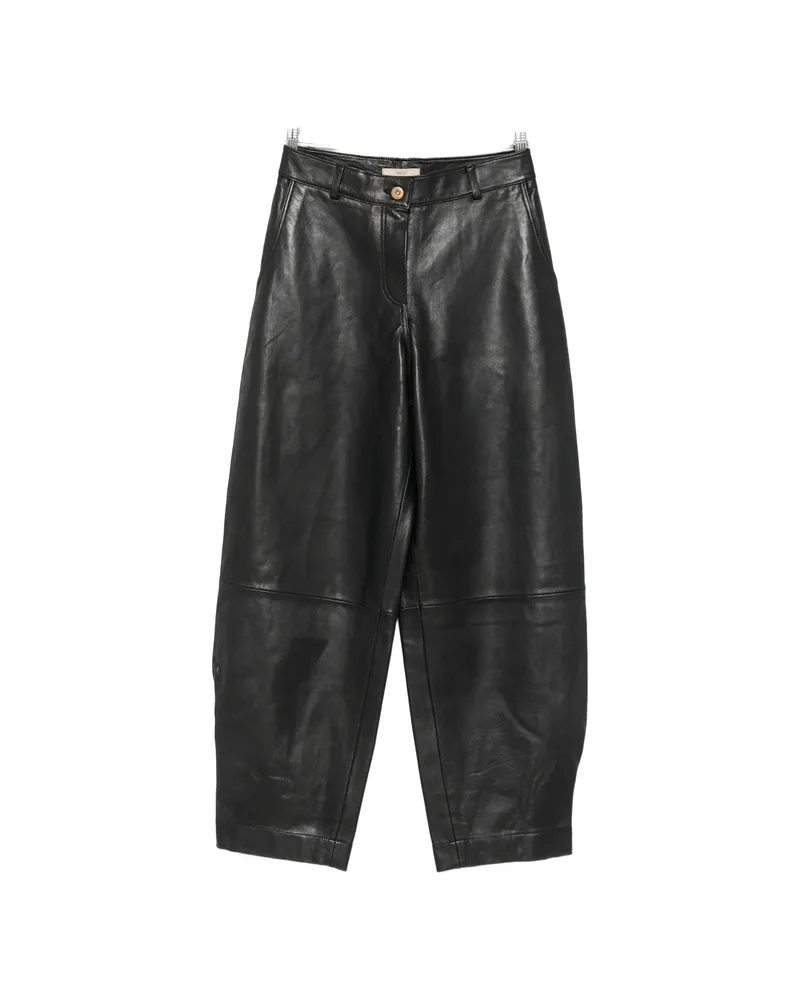 Sessùn Carlea Leather Tapered Trousers Black