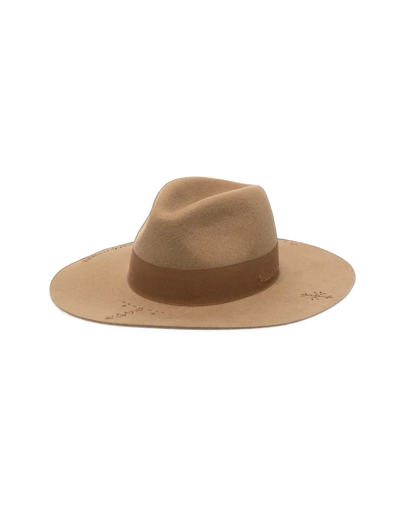 Golden Goose Fedora Heavy Wool Felt Hat Neutrals