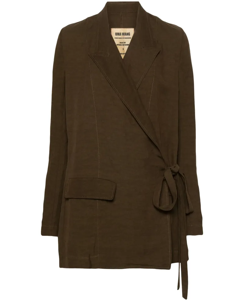 Uma Wang Khloe Peak-lapels Jacket Brown