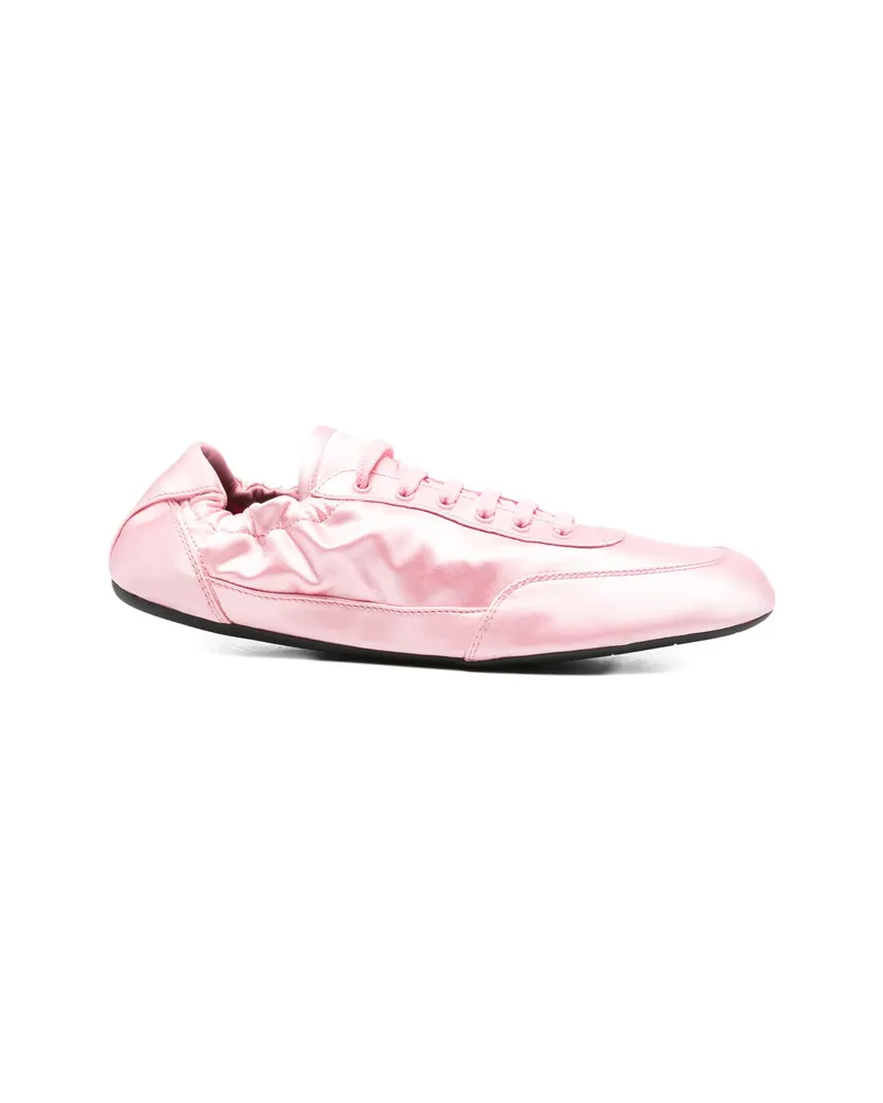 Prada Collapse Ruched Sneakers Pink