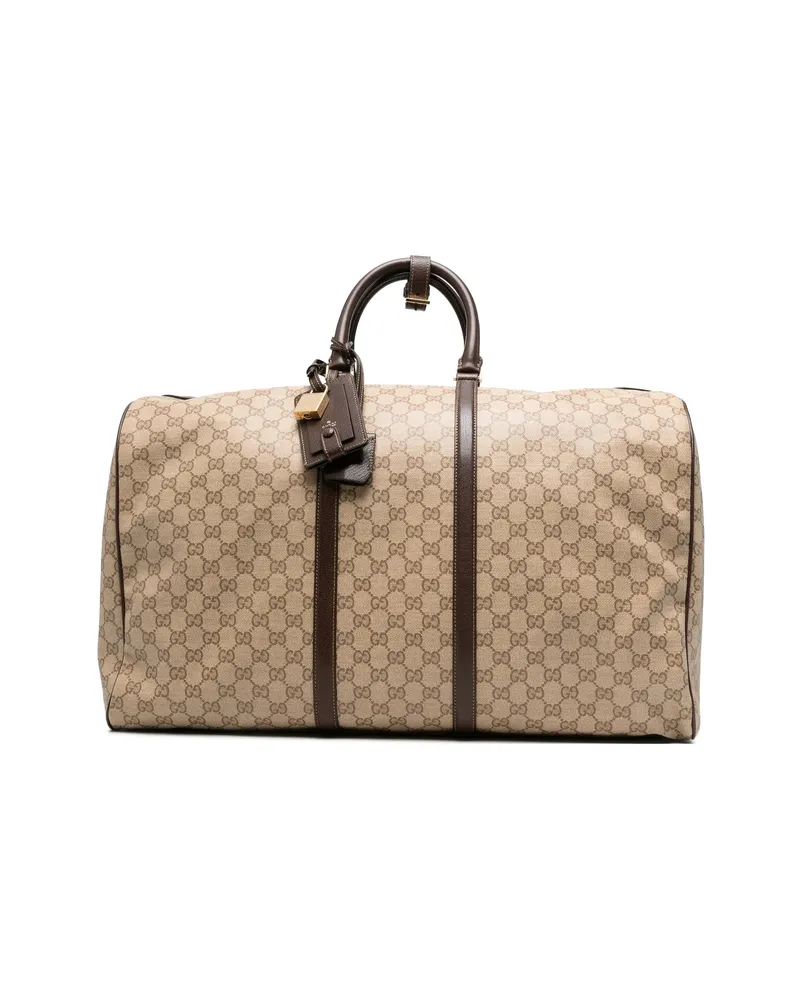 Gucci Large Essence Classic Duffle Bag Neutrals