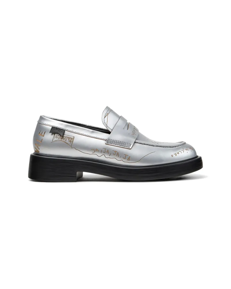 Camper Twins Dean Loafers Silver