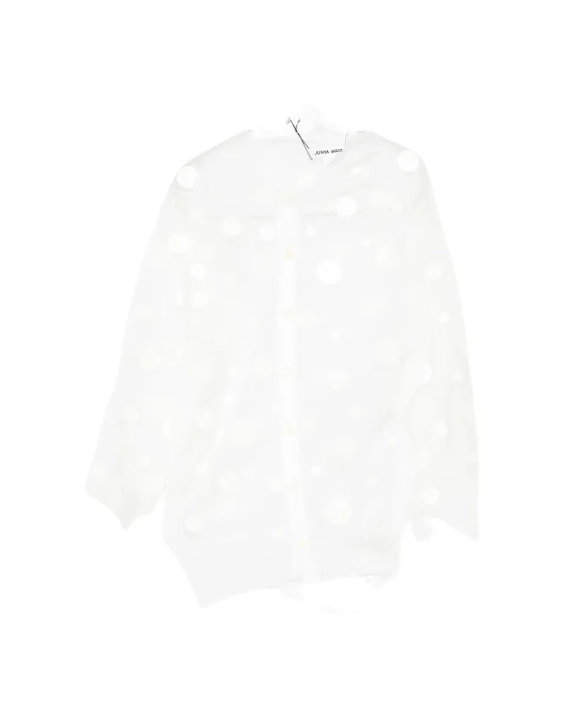 Junya Watanabe Polka-dot Cardigan White