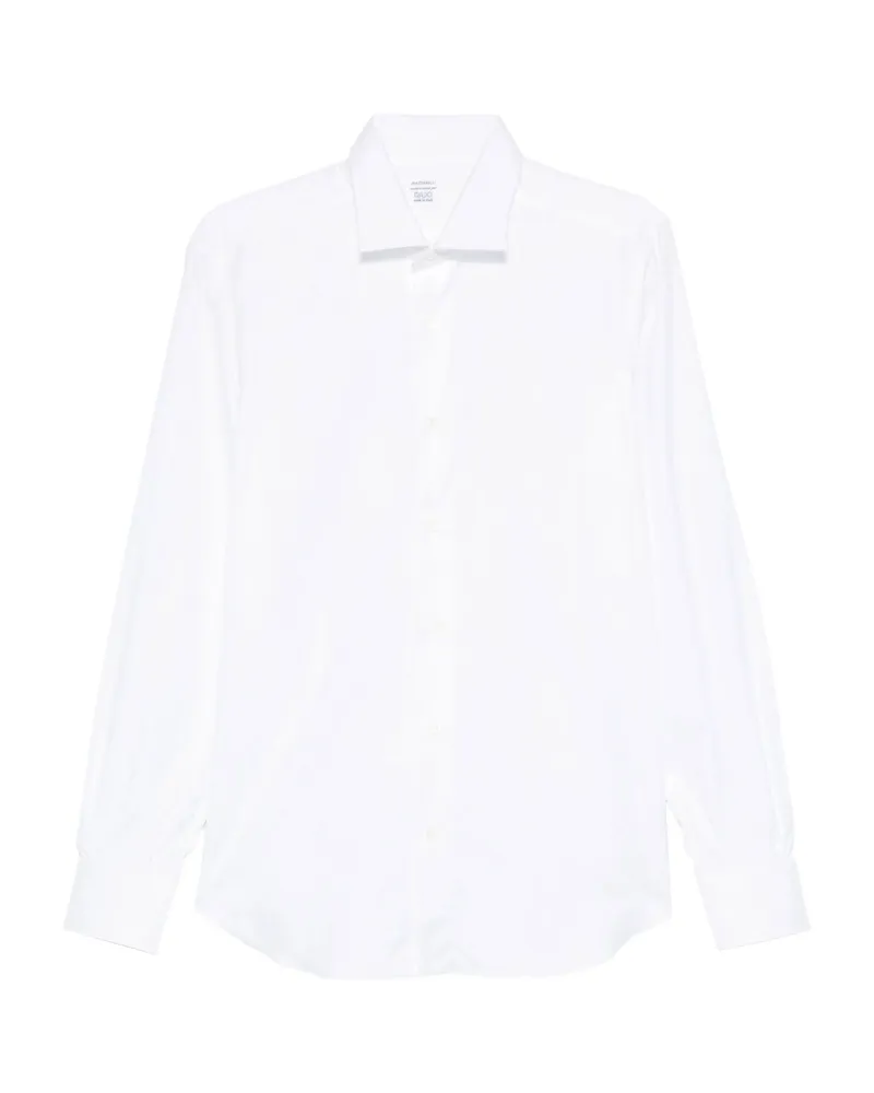 MAZZARELLI Long-sleeve Button-up Shirt White