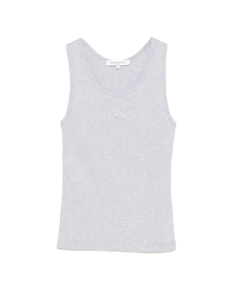 Kitsuné Logo-patch Tank Top Grey