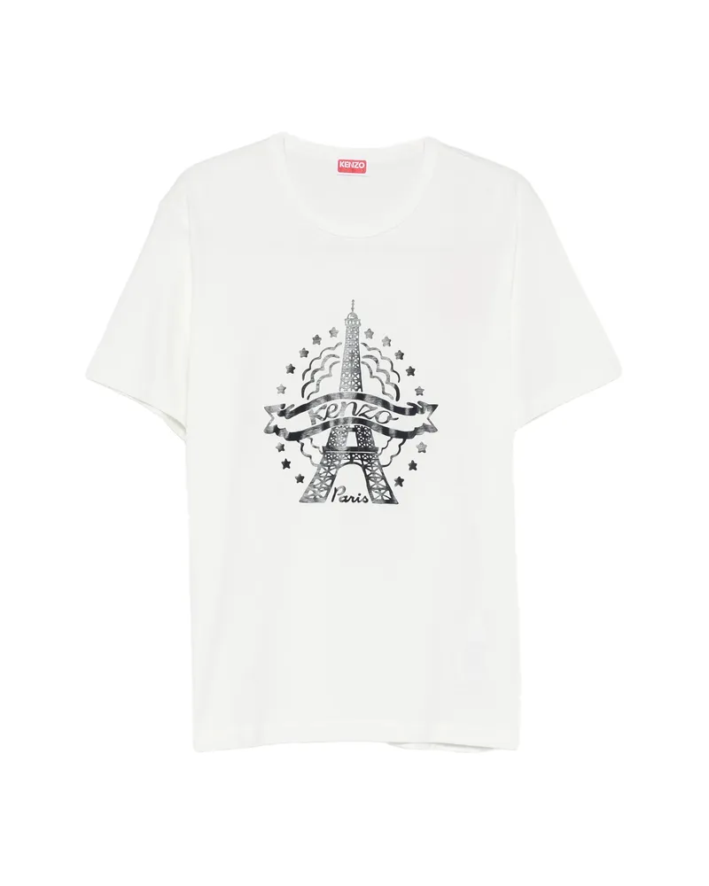 Kenzo Graphic-print Crew-neck T-shirt White