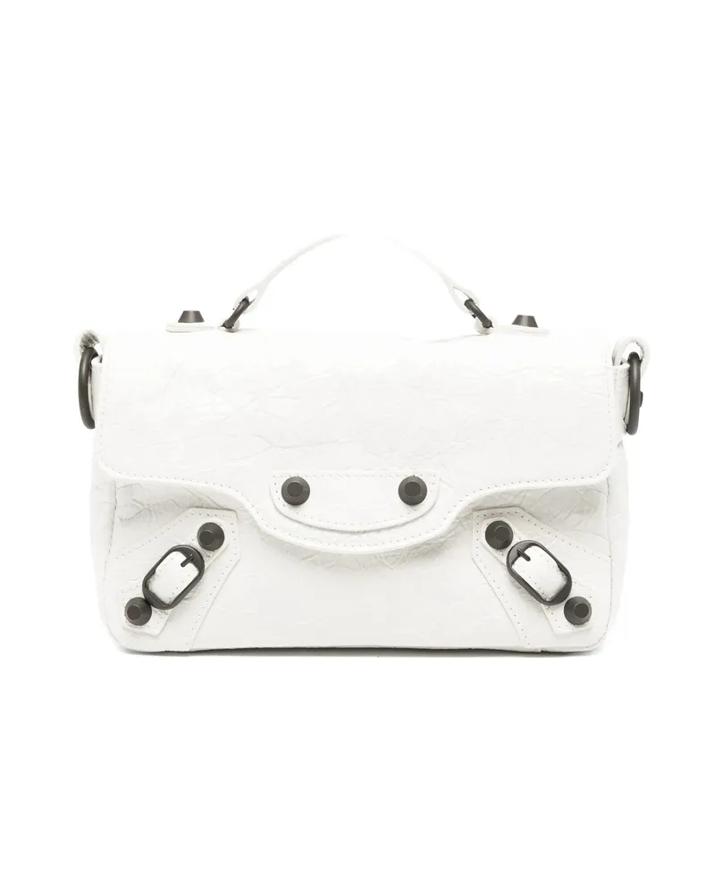 Balenciaga Nano Le City Leather Tote Bag White